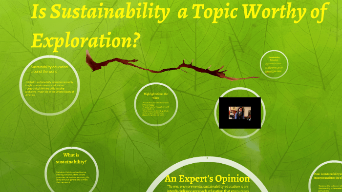 Is Sustainability a topic worthy of Exploration by Ryan Leverton on Prezi