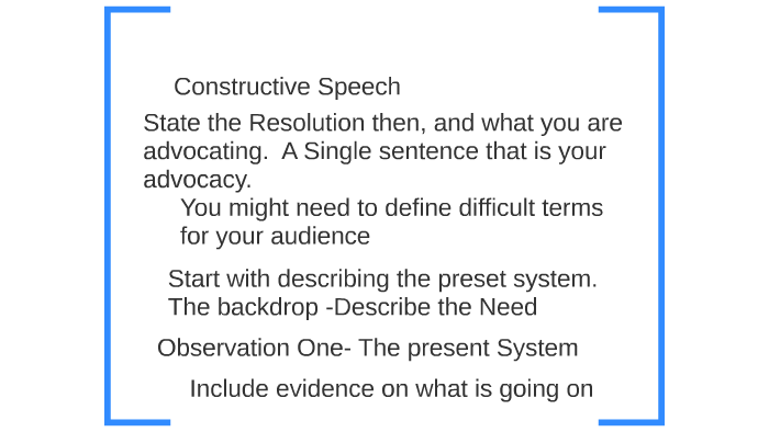 how to write a negative constructive speech debate
