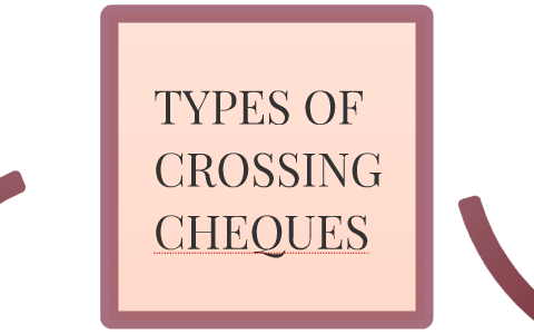 Crossing of cheque  Crossing of Cheque and its different types