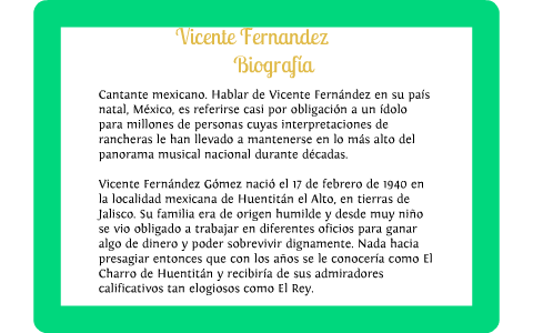 biografia de vicente fernandez resumen corto