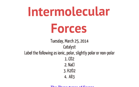 Intermolecular Forces By Christine Williams