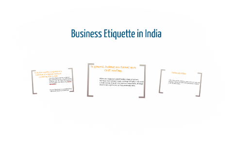 business etiquette in india presentation