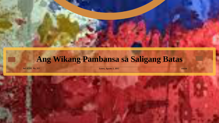 Ang Wikang Pambansa sa Saligang Batas by Jennifer Marie Arnazan