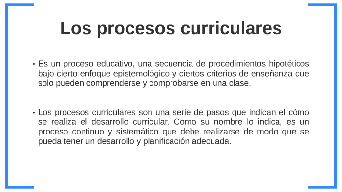 Los procesos curriculares by David Escobar