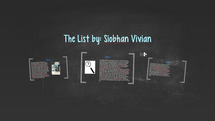 the list by siobhan vivian characters