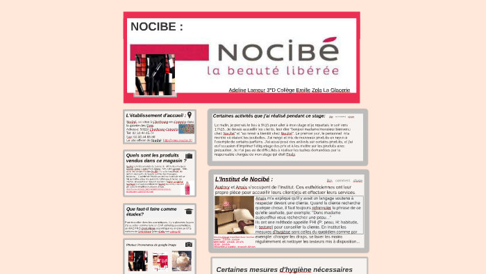 nocibe la glacerie