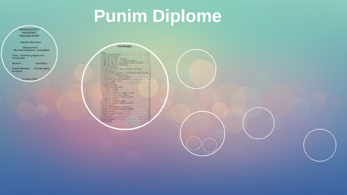 Punim Diplome By Aferdita Spaqi On Prezi