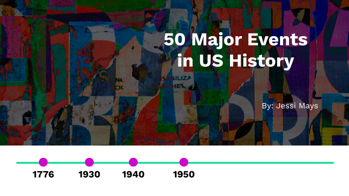50 Major Events In US History By Jessi Mays