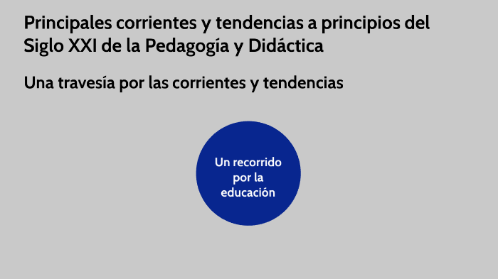 Principales corrientes y tendencias a inicios del Siglo XXI de la ...