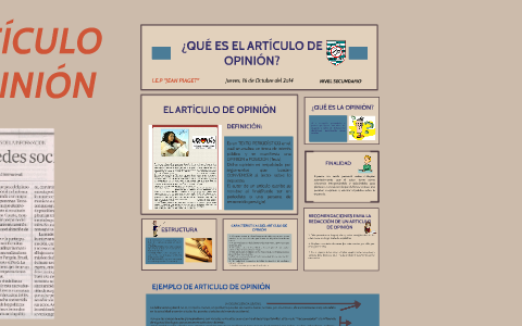 EL ARTÍCULO DE OPINIÓN by