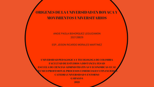 ORIGENES DE LA UNIVERSIDAD EN BOYACA Y MOVIMIENTOS UNIVERSITARIOS by ...