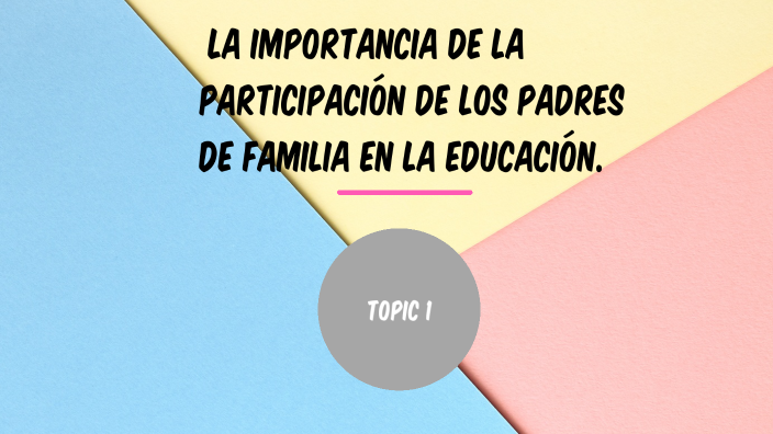 la importancia de la participación de los padres de familia en la ...