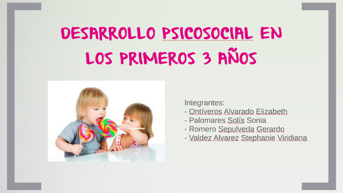 DESARROLLO PSICOSOCIAL EN LOS PRIMEROS 3 AÑOS by Stephanie Valdez on Prezi