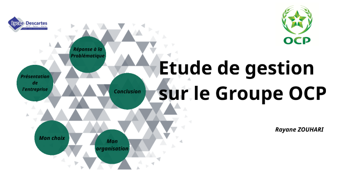 Etude De Gestion Sur Le Groupe OCP By Rayane Zouhari