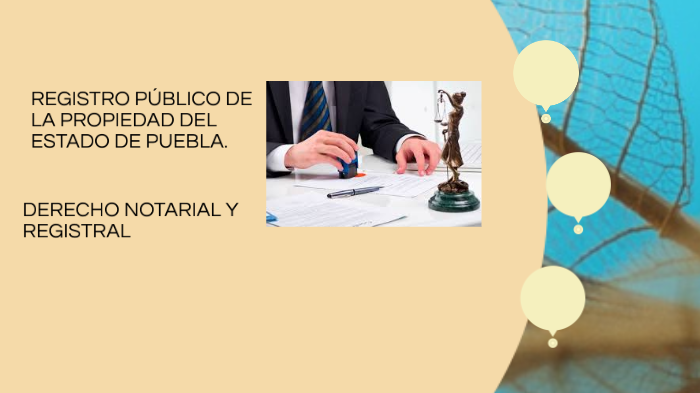 LEY DEL REGISTRO PÚBLICO DE LA PROPIEDAD DEL ESTADO DE PUEBLA. by Ana