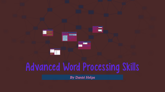 advanced word processing skills essay