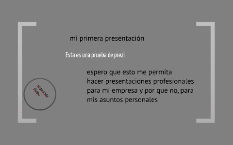 mi primera presentacion by on Prezi