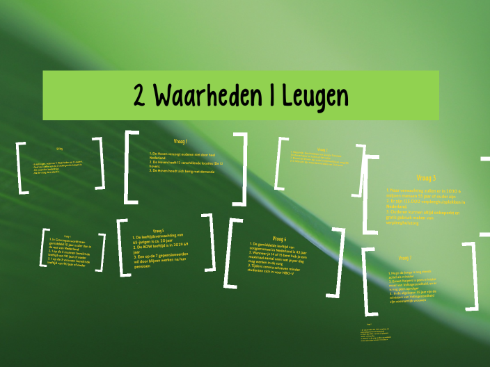 2 Waarheden 1 Leugen by Eelke Woudstra on Prezi Next