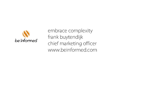 Frank Buytendijk Be Informed Embrace Complexity Gartner BPM Summit