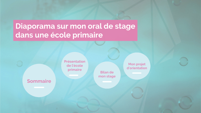Diaporama sur mon oral de stage dans une école primaire by Fethi