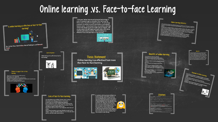 Online Learning Vs Face To Face Learning By David Gillan