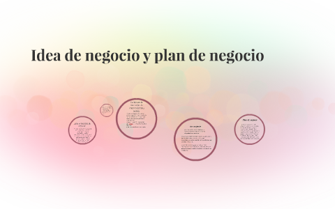 Idea de negocio y plan de negocio by Ana Maria Ramirez on Prezi