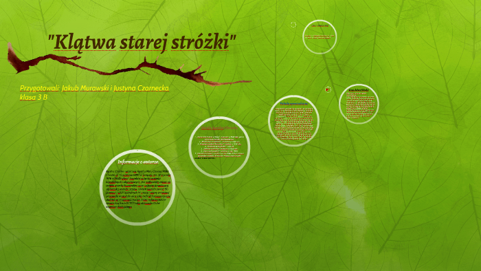 Klątwa Starej Stróżki Sprawdzian Z Lektury
