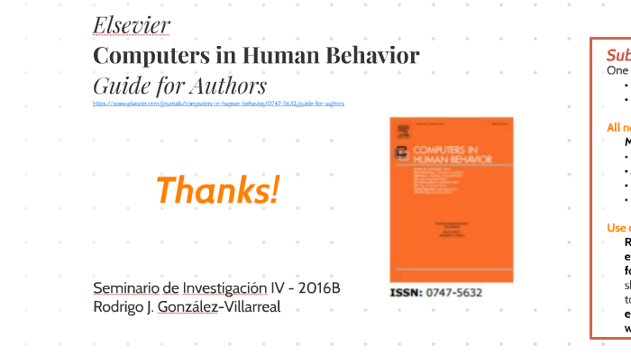 Computers and Human Behavior - Guide for Authors by ...