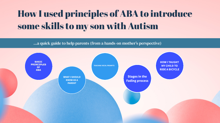 How I Used Principles Of ABA To Introduce Some Skills To My Son With 