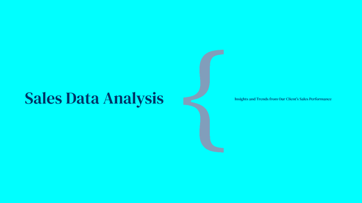 Sales Data Analysis by Abhishek Malikk on Prezi