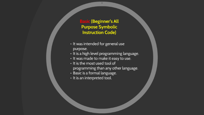 Basic (Beginner's All Purpose Symbolic Instruction Code) by zachary ...