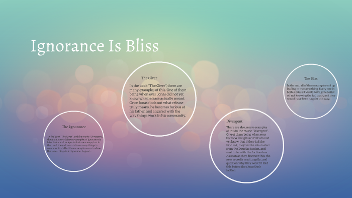 Ignorance Is Bliss Examples