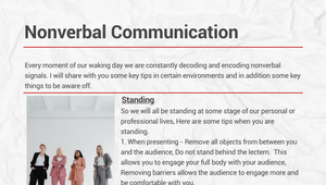 Non Verbal Communication Handout. by Kevin Scahill on Prezi Design