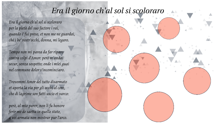 Era Il Giorno Ch'al Sol Si Scoloraro Figure Retoriche Era il giorno ch’al sol si scoloraro by Pietro Andreis on Prezi