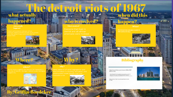 Detroit Riots 1967 Map The detroit riots of 1967 by Griffin Boedeker on Prezi