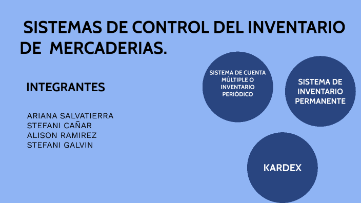 Sistemas De Control Del Inventario De Mercaderias By Ariana Salvatierra 9584