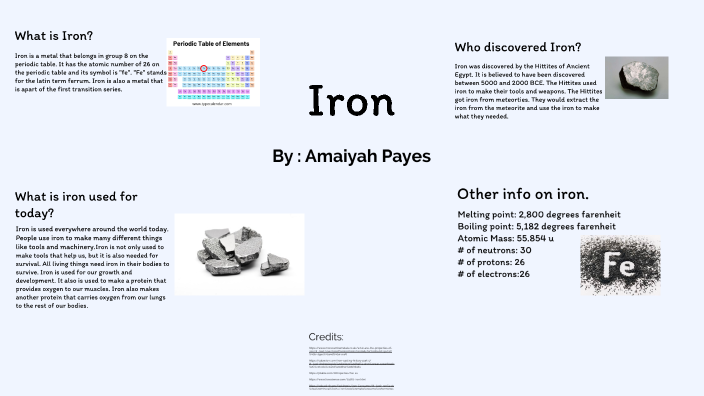 Iron Facts - Atomic Number 26 or Fe