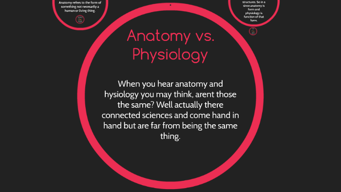 Anatomy vs. Physiology by Sam Ledford on Prezi