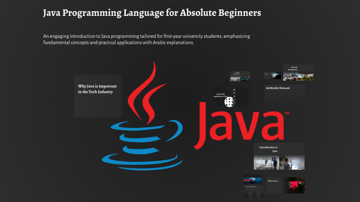 Java Programming Language for Absolute Beginners by mohammad husseain ...