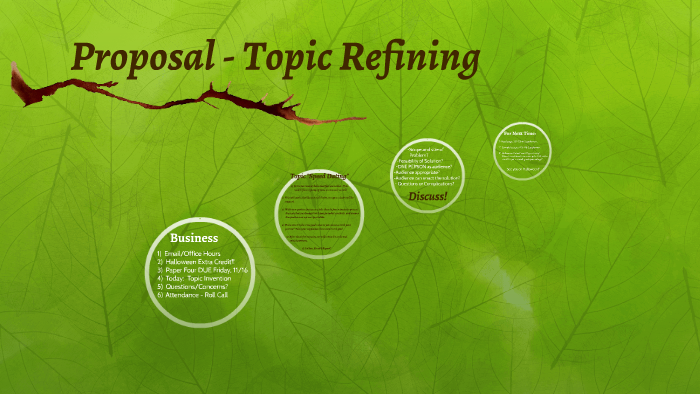 Proposal - Topic Refining by Courtney Ress on Prezi