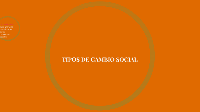 TIPOS DE CAMBIO SOCIAL By Eva Luz Peña On Prezi