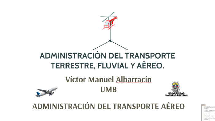 ADMINISTRACIÓN DEL TRANSPORTE TERRESTRE, FLUVIAL Y AÉREO. by Victor ...