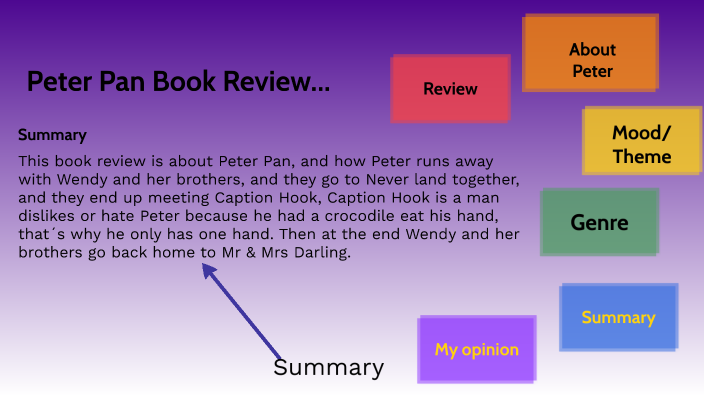 book review on peter pan
