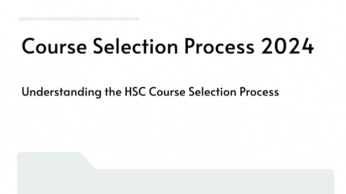 Course Selection Process 2024 by JP Manley on Prezi