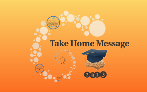 Take Home Message By Lisette Hernandez