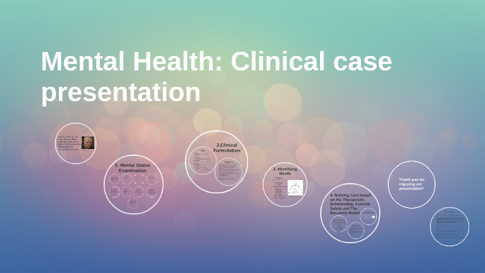 clinical presentation of mental health problems