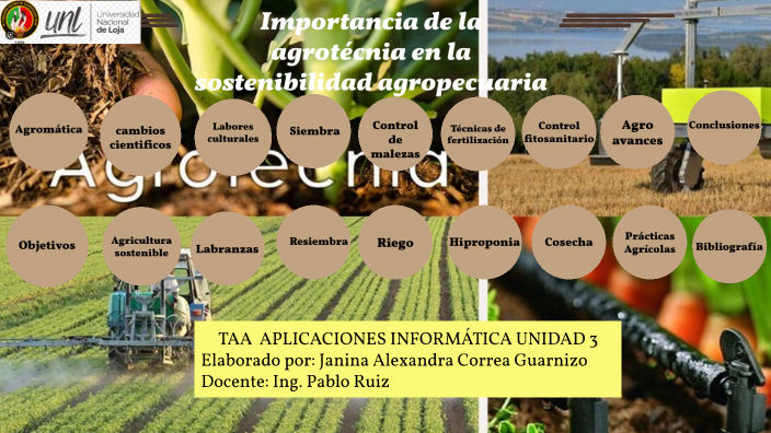 IMPORTANCIA DE LA AGROTÉCNIA EN LA SOSTENIBILIDAD AGROPECUARIA TAA ...