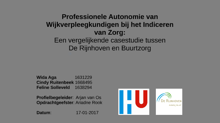 De professionele autonomie van wijkverpleegkundigen by Feline S