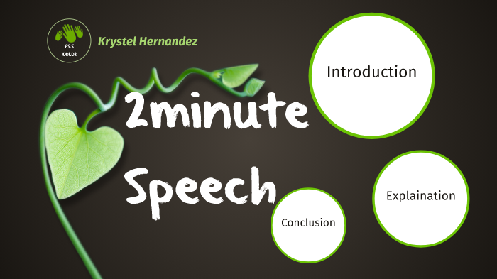 2 minute speech on value