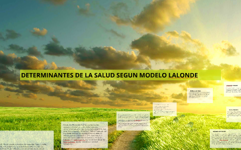 DETERMINANTES DE LA SALUD SEGUN MODELO LALONDE by Gabriiela Moscoso